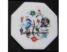 Stones inlay work marble tile oct  5" TP-503